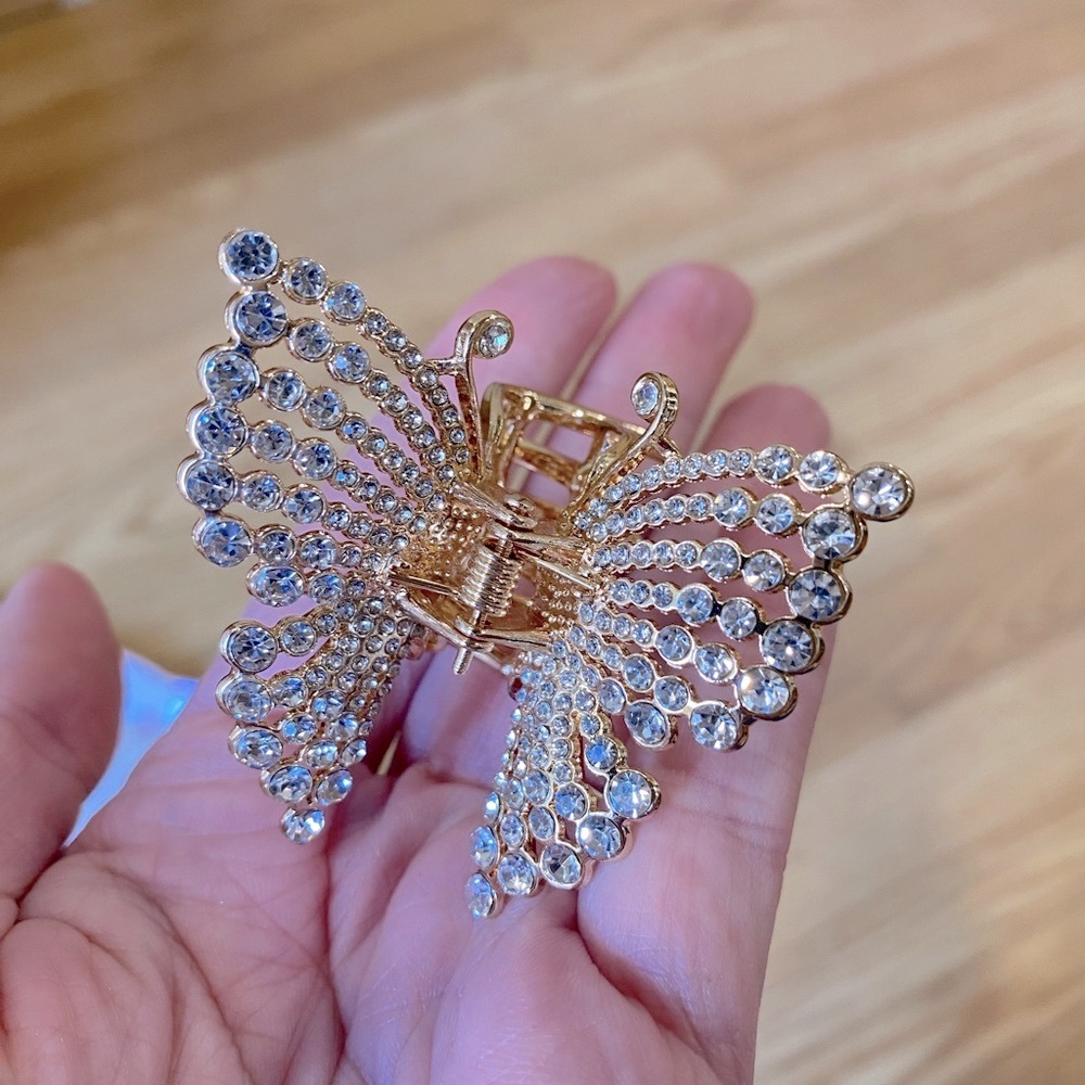 🦋 Butterfly Hair clip/Claw with Bling! New! - Picture 3 of 8